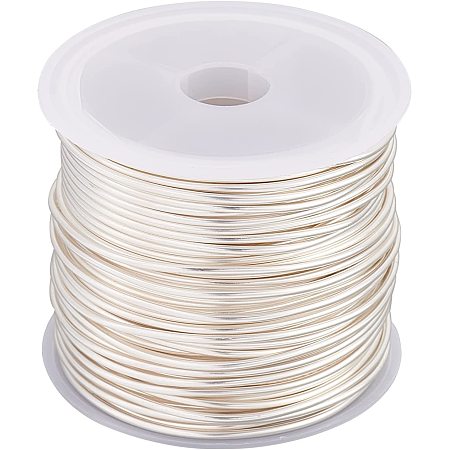 BENECREAT 16 Gague 32.8ft Tarnish Resistant Copper Wire, Silver Jewelry Craft Wire for Jewelry Beading, Wrapping, Sculpturing, Floral and Gardening