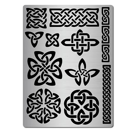 BENECREAT Celtic Metal Stencil Templates, Celtic Knot Pyrography Stencils  for Painting on Wood Wall Canvas Furniture, Wood Burning, Pyrography