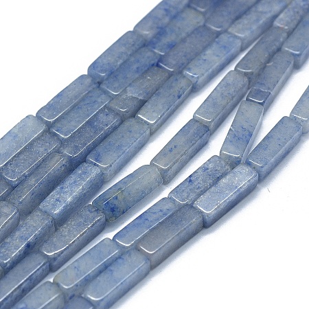 Honeyhandy Natural Blue Aventurine Beads Strands, Cuboid, 12.5~13.5x3~5x3~4.5mm, Hole: 1mm, about 30~32pcs/strand, 15.1~15.9 inch(38.5~40.5cm)