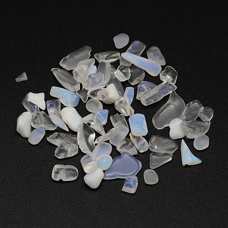 Honeyhandy Opalite Chip Beads, No Hole/Undrilled, 2~10x4~12mm