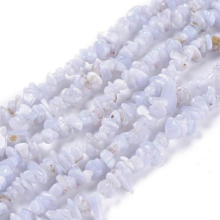 Honeyhandy Natural Blue Lace Agate Beads Strands, Chips, 5~13x4~8x2~5mm, Hole: 0.5mm, about 323pcs/Strand, 35.98 inch(91.4cm)