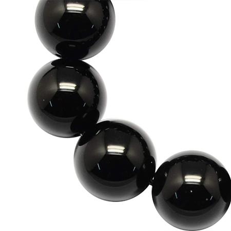 NBEADS 10 Strands Black Natural Obsidian Beads Gemstone Round Loose Stone Beads for Jewelry Making