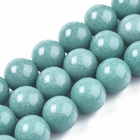 ARRICRAFT Synthetic Luminous Stone Round Beads Strands, Light Sea Green, 10mm, Hole: 1.2mm, about 40pcs/strand, 15.55 inch(39.5cm)