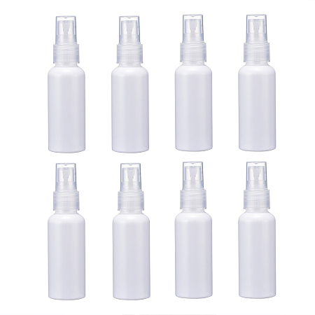 Arricraft Transparent Round Shoulder Spray Bottle, Mini Spray Perfume Bottles, White, 11.1cm; Capacity: 50ml