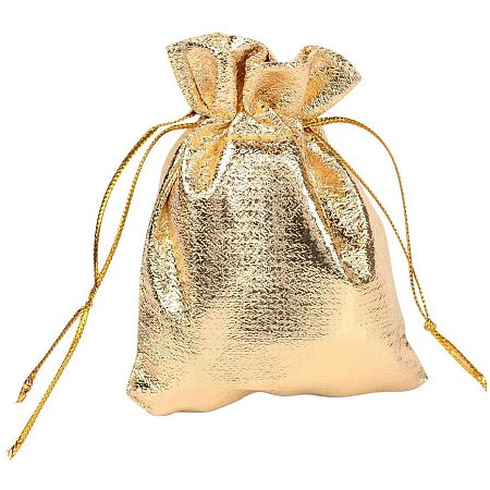 NBEADS Organza Bags, 50 PCS 7x9cm Rectangle Golden Organza Bags for Jewelry Storage Wedding Favor Gift Candy Packing