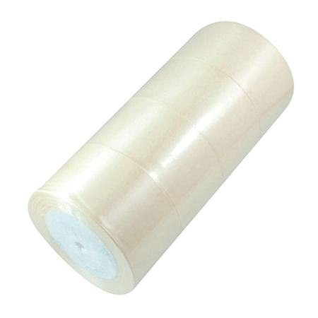 NBEADS 4 Rolls of 50mm Ivory Satin Ribbon Decoration Ribbon for Craft Gift Packaging