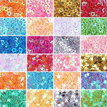NBEADS 2 Boxes/Set of Assorted Colors Stars Confetti Glitter Star Sequins for Crafts DIY Nail Art and Party Decoration, 1.7~3.7x1.7~3.7x0.2mm