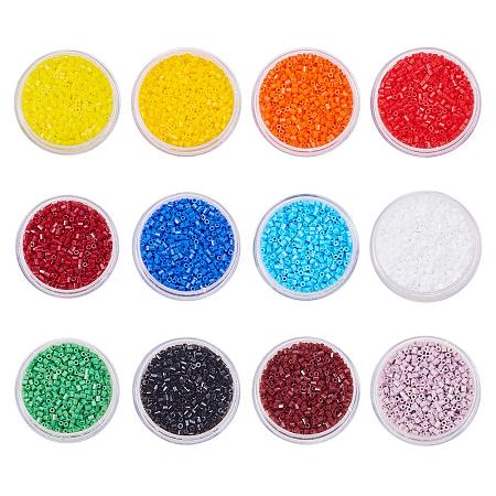 BENECREAT About 44000 Pcs 11/0 MGB Japanese Glass Seed Beads Opaque Color 2-Cut Seed Beads for Jewelry Making - Hole Size 0.5mm, 12 Color