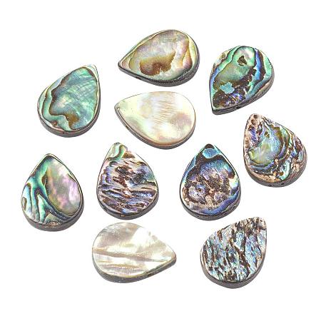 ARRICRAFT 10 pcs Drop Shape Abalone Shell/Paua Shell Beads for Earring Bracelet Necklace Jewelry Making, Colorful