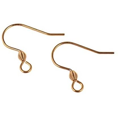 UNICRAFTALE About 200pcs 304 Stainless Steel Earring Hooks with Loop Hole Ear Wire Findings Golden Metal Ear Wire for Women Earrings Jewelry Making 18x16x0.8mm, Hole 2.5mm