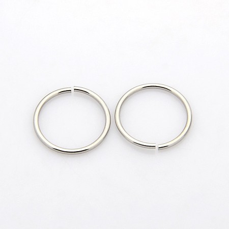 Honeyhandy Ring 304 Stainless Steel Open Jump Rings, Stainless Steel Color, 16x1.2mm, Inner Diameter: 13.6mm, Hole: 14mm