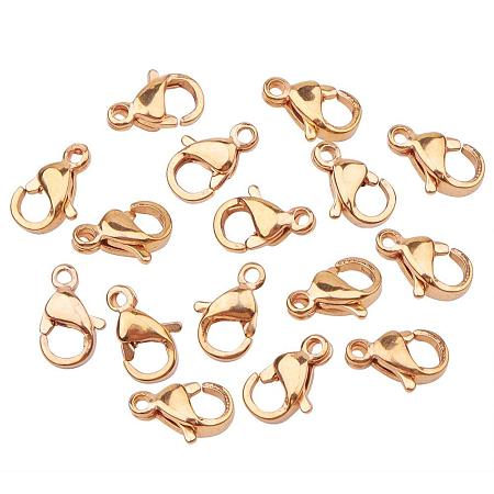 ARRICRAFT 100PCS Grade A 304 Stainless Steel Lobster Claw Clasps Golden 10x6mm Jewelry Findings