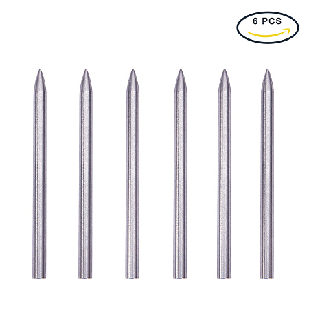 PandaHall Elite 6 Pcs Paracord Needles Stainless Steel Fid Length 3 Inches for Leather Lacing Weaving Stitching