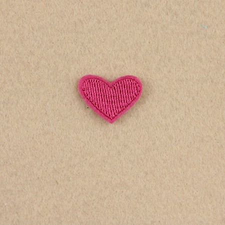 Honeyhandy Computerized Embroidery Cloth Iron on/Sew On Patches, Costume Accessories, Appliques, Heart, Deep Pink, 25.5x19mm