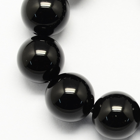 Honeyhandy Natural Obsidian Bead Strands, Round, 6mm, Hole: 1mm, about 65pcs/strand, 15.7 inch