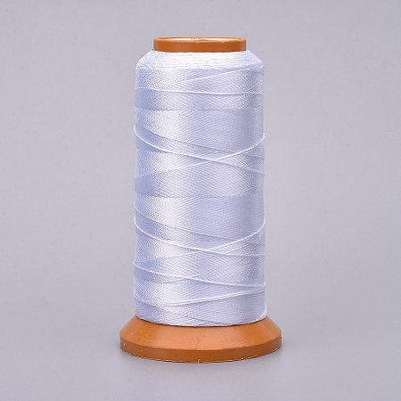 Honeyhandy Polyester Threads, for Jewelry Making, White, 0.5mm, about 601.48 yards(550m)/roll