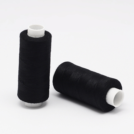 Arricraft Polyester Sewing Thread, Black, 0.2mm; about 400yards/roll