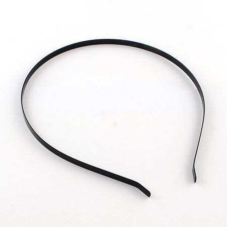 Honeyhandy Electrophoresis Hair Accessories Iron Hair Band Findings, Black, 115mm