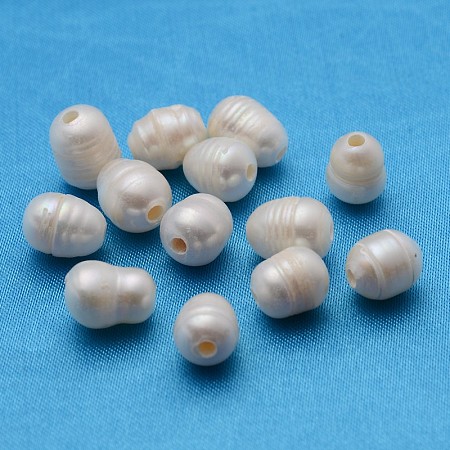 ARRICRAFT Grade B Natural Cultured Freshwater Pearl Beads, Nice for Mother's Day Earring Making, Rice, White, 10~12x8~9x8~9mm, Hole: 2mm