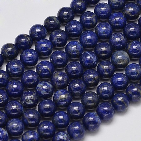 Arricraft Natural Lapis Lazuli Round Bead Strands, 8mm, Hole: 1mm, about 50pcs/strand, 15.5 inches