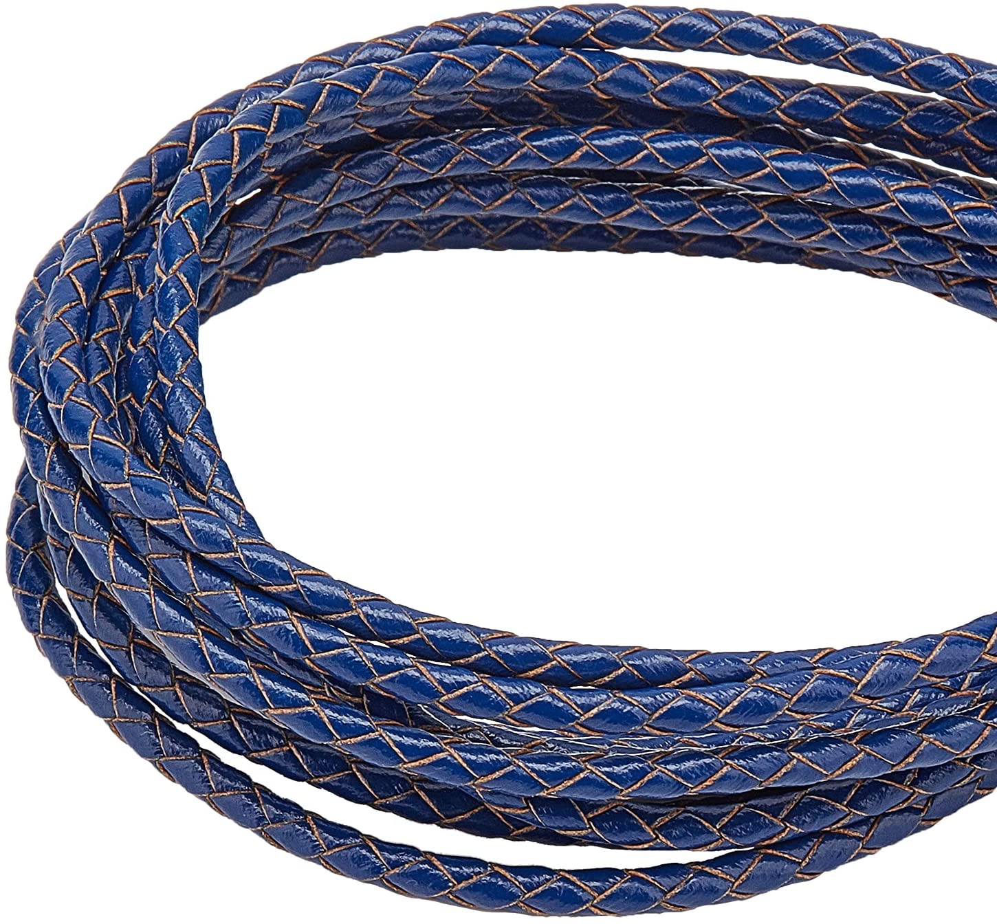 New 5/20 Yards Pure Hand-Woven Braided Leather Cord Make Necklace Bracelet 3mm 