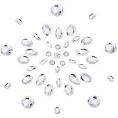 Crystal Clear Flat Back Octagon Acrylic Rhinestones Plastic Gems