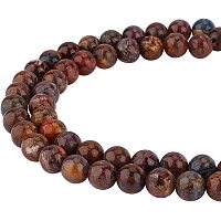 CHGCRAFT 47Pcs 0.3inch Natural Stone Beads Natural Pietersite Beads Gemstone Round Beads Strands for Jewelry Making