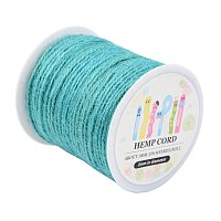ARRICRAFT 1 Roll(100m, about 100 Yards) Turquoise Colored Jute twine Jute String for Jewelry Making Craft Project, 2mm