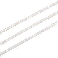 SUPERFINDINGS 3 Strands Natural Trochus Shell Beads Strands About 345Pcs Trochid Shell Beading Beads 3.5x3.5mm Bleach Colimn Loose Beads for Jewelry Making,Hole:1mm