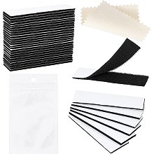 NBEADS 25 Pcs Self Adhesive Hook and Loop, Strong Double Sided Sticky Tape, Removable Extra Adhesive Mounting Tape for Home Office Walls Floor Door