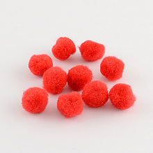 Honeyhandy DIY Doll Craft Pom Pom Yarn Pom Pom Balls, Red, 10mm, about 2000pcs/bag