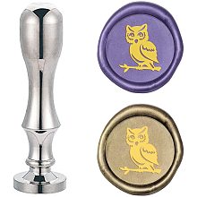 CRASPIRE Wax Seal Stamp Owl Sealing Wax Stamps 25mm Retro Bamboo Copper Stamp Vintage Removable Brass Head Copper Handle for Envelope Invitation Wedding Embellishment Party Gift Card