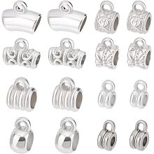 SUPERFINDINGS 400Pcs 8 Styles Dangle Hanger Beads CCB Plastic Hanger Links Tube Bail Beads Spacer Beads with Loop Hanger Connector for Charm European Bracelet Pendant Making, Hole: 1.5~2mm