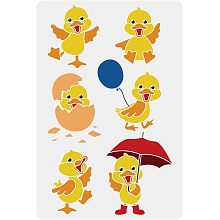 Duck Stencils Large Duck Drawing Template 15.7×23.6inch Reusable Craft Stencils Smooth Flexible Durable Scrapbooking Card Album Paper Cards Crafts DIY Decoration Gifts