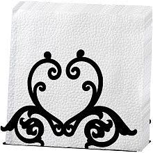 CREATCABIN Metal Napkin Holder Mandarin Duck Love Serviette Holder Organizer Stand Modern Black Tabletop Paper Table Anti-Slip Bottom for Kitchen Countertops Dinning Home Kitchen 5.3x3.5inch