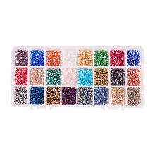 PandaHall Elite 24 Colors Electroplate Glass Beads, Faceted Bicone Glass Crystal Beads for Bracelet Jewelry Making