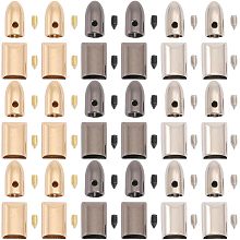 CHGCRAFT 60 Sets Zinc Alloy Bag Zipper Tail Ends with Screw for Repairing Sewing DIY Craft Accessories, Mixed Color