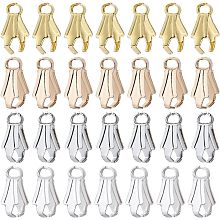 SUNNYCLUE 1 Box 200Pcs Pinch Bails Pendant Clasp Bail Connector 8mm Golden Silver Snap on Bails Alloy Pinch Clasps Charm Bail Hooks Ice Pick Pinch Bail Clasps for Jewelry Making Supplies DIY Crafts