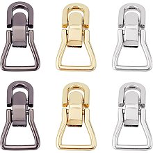 WADORN 6 Sets Purse Suspension Clasp, 3 Colors Metal Bag Side Clip Buckle Handbag Double Ring Connector Buckles Bag Chain Strap Lanyard Clasp Hardware for DIY Leather Craft Bag Repair Making