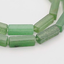 Honeyhandy Natural Green Aventurine Cuboid Beads Strands, 13x4x4mm, Hole: 1mm, about 31pcs/strand, 16.1 inch