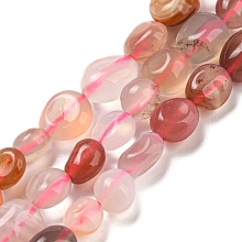 Natural Red Agate Beads Strands, Nuggets, Tumbled Stone, 3~11x4~8x3~6mm, Hole: 0.9mm, about 56pcs/strand, 15.94''~15.75''(40~40.5cm)