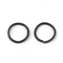 Honeyhandy Iron Jump Rings, Open Jump Rings, Black, 18 Gauge, 10x1mm, Inner Diameter: 8mm