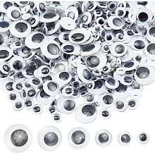 PandaHall Elite 6 Sizes Wiggle Googly Eyes Buttons, 330pcs Sew On Googly Eyes Shank Back Sewing Crafts Animal Craft Eyes Button for Teddy Bear Animal Puppet Plush Animal