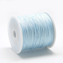 Honeyhandy Nylon Thread, Chinese Knotting Cord, Light Sky Blue, 0.8mm, about 109.36 yards(100m)/roll