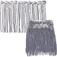 OLYCRAFT 5 Yards 8.3 Inch Sequins Lace Tassel Fringe Trim Paillettes Bling Sewing Fringe Trim Metallic Sequin Trim for DIY Craft Sewing Clothing Stage Costume Decor