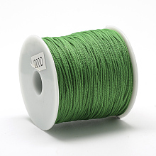 Honeyhandy Polyester Cords, Dark Green, 0.8mm, about 131.23~142.16 yards(120~130m)/roll