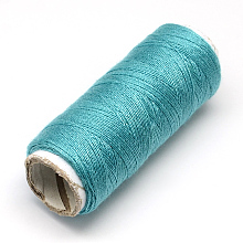 Honeyhandy 402 Polyester Sewing Thread Cords for Cloth or DIY Craft, Dark Turquoise, 0.1mm, about 120m/roll, 10rolls/bag