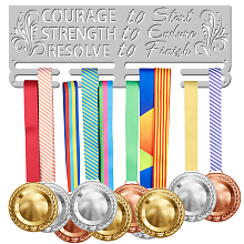 SUPERDANT Medal Hanger Running Sports Wall Mounted Platinum Courage Strength Resolve Medal Holder for 40+ Medal Rack Display Awards Ribbon Holder Display Athlete Gift Basketball Medals for Kids