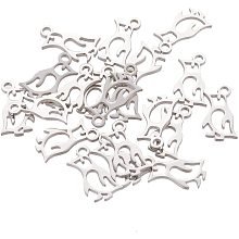 DICOSMETIC 20Pcs Stainless Steel Penguin Pendants Cute Ocean Animal Charms Metal Penguin Pendants Antarctic Pole Animal Charms for Bracelet Necklace Earrings Making