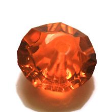 Honeyhandy Imitation Austrian Crystal Beads, Grade AAA, Faceted, Flat Round, Dark Orange, 4.5x2.5mm, Hole: 0.7~0.9mm